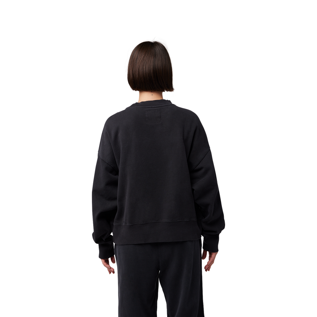 Womens Wordmark Oversized Crew Pullover