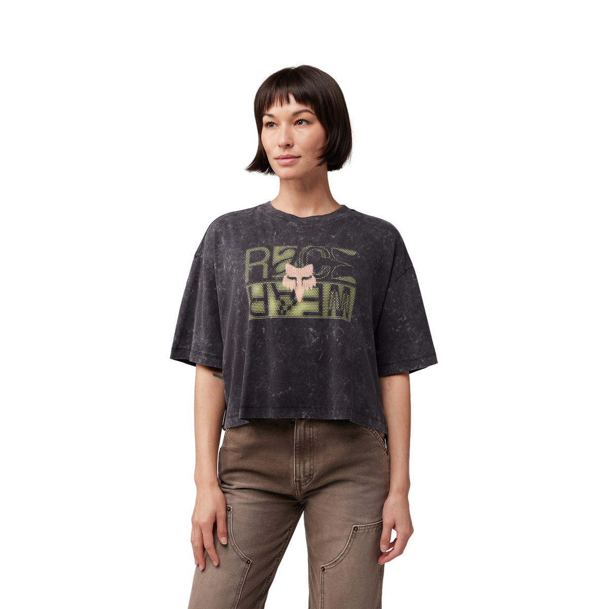 Womens Throttle Oversized Crop Tee