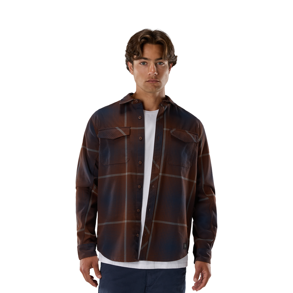 Survivalist Fire Long Sleeve Flannel Shirt