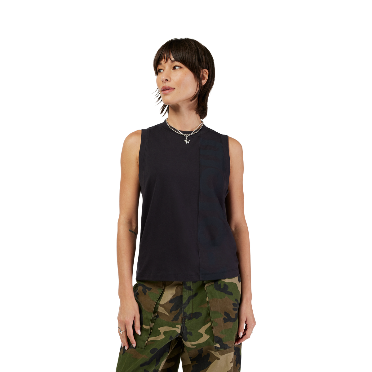 Womens Moto-X Blocked Tank
