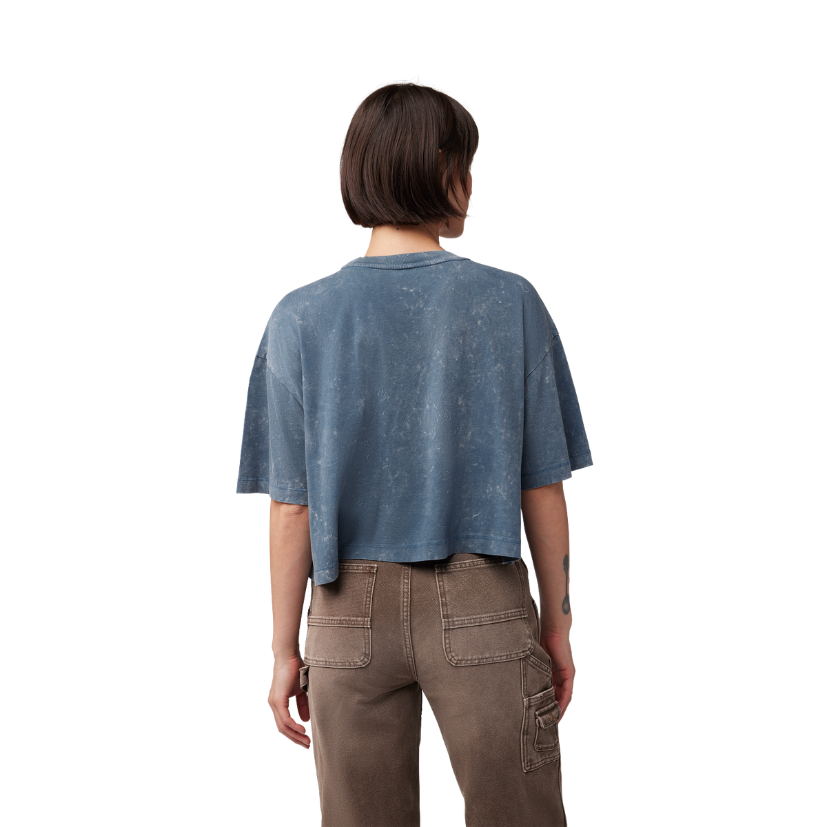 Womens Throttle Oversized Crop Tee